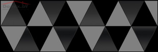 Плитка Laparet Sigma perla чёрный декор (20х60)